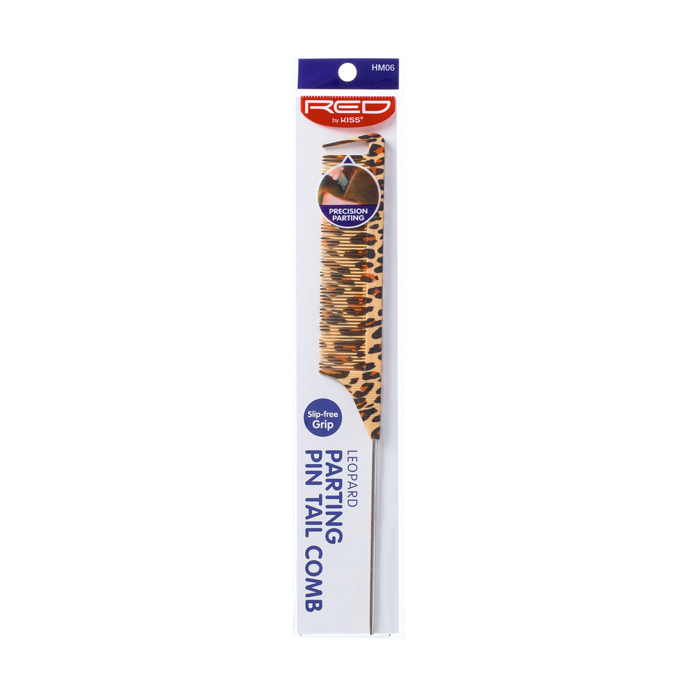 Leopard Parting Pin Tail Comb