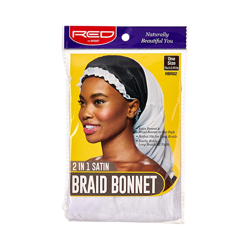 2-in-1 Satin Braid Bonnet