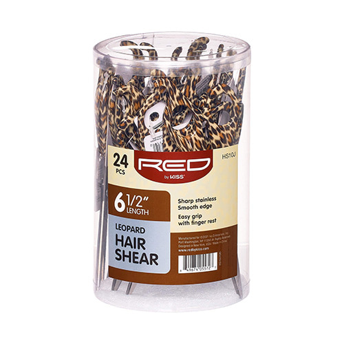 Leopard Handle Black Shear Set (24pcs)