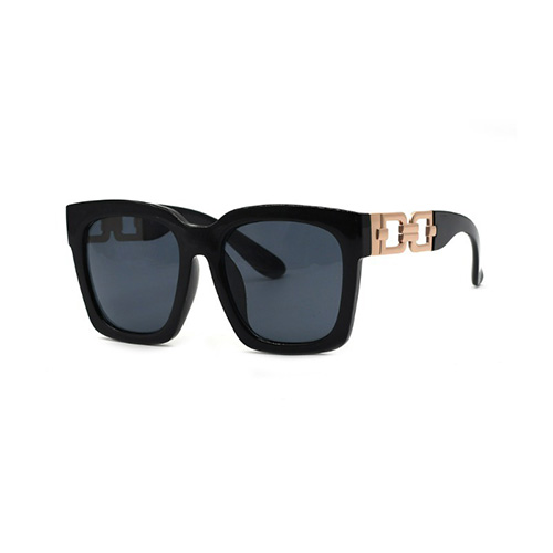 Gold Chain Detail Oversized Classic Square Sunglasses #15
