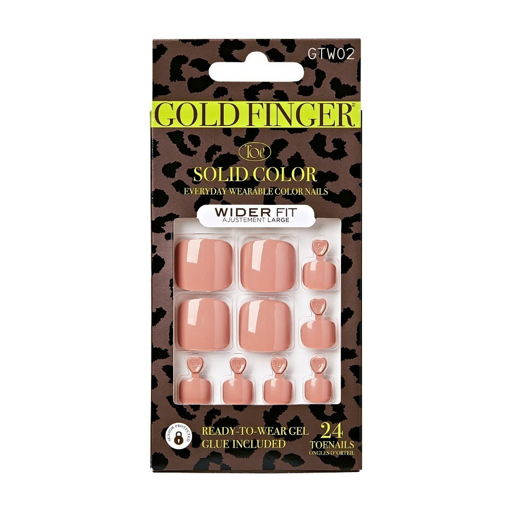 Solid Color Wide Fit Toenails