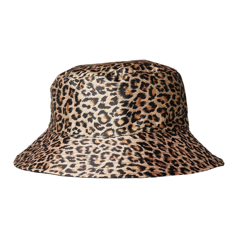 Reversible Satin Bucket Hat - Leopard
