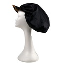 XL Satin Visor Bonnet - Black
