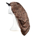 Satin Visor Braid Bonnet - Leopard