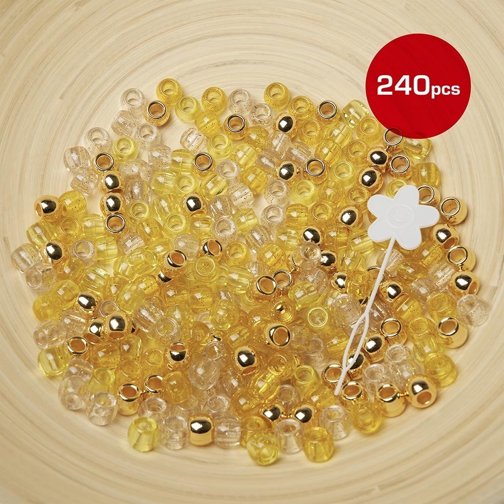 Large Hair Beads (240pcs)