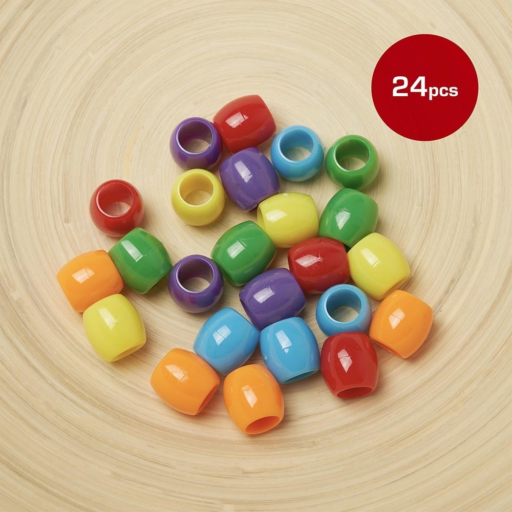 Jumbo Hair Beads (24pcs)