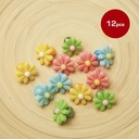 Flower Shaped Hair Beads (12pcs)