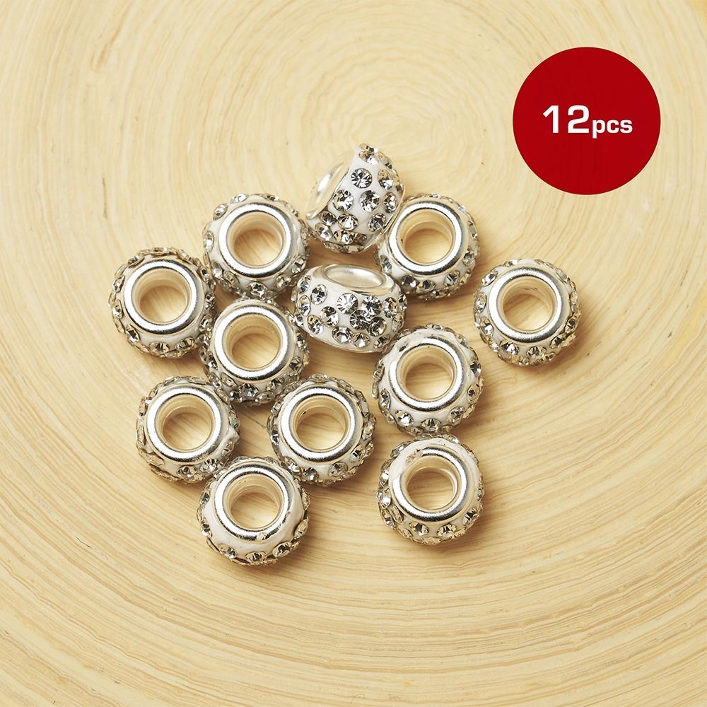 Rhinestone Hair Beads (12pcs)