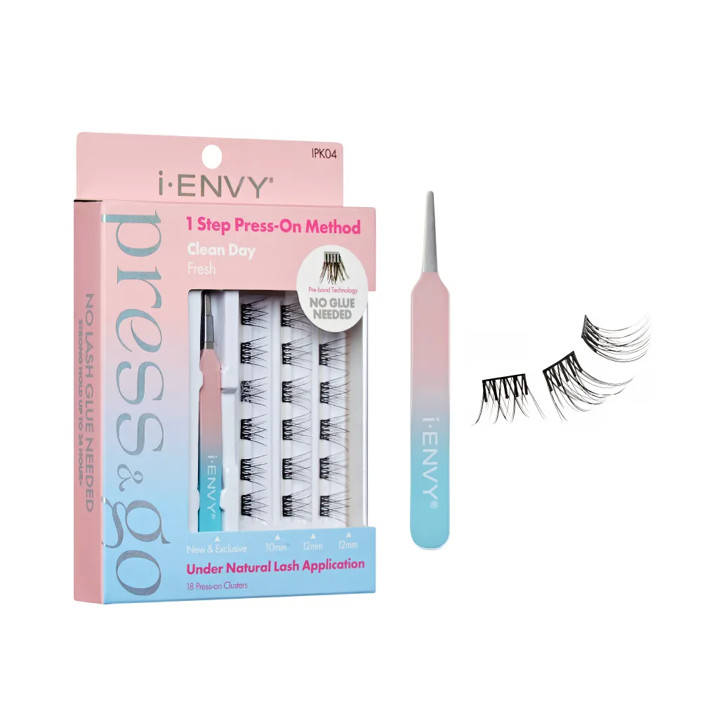 Press & Go Press-On Pre-Glued Lash Clusters All-In-One Lash Kit