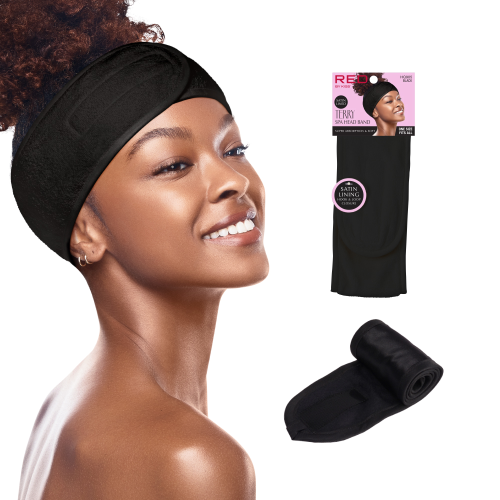 Hook and Loop Fastener Spa Headband