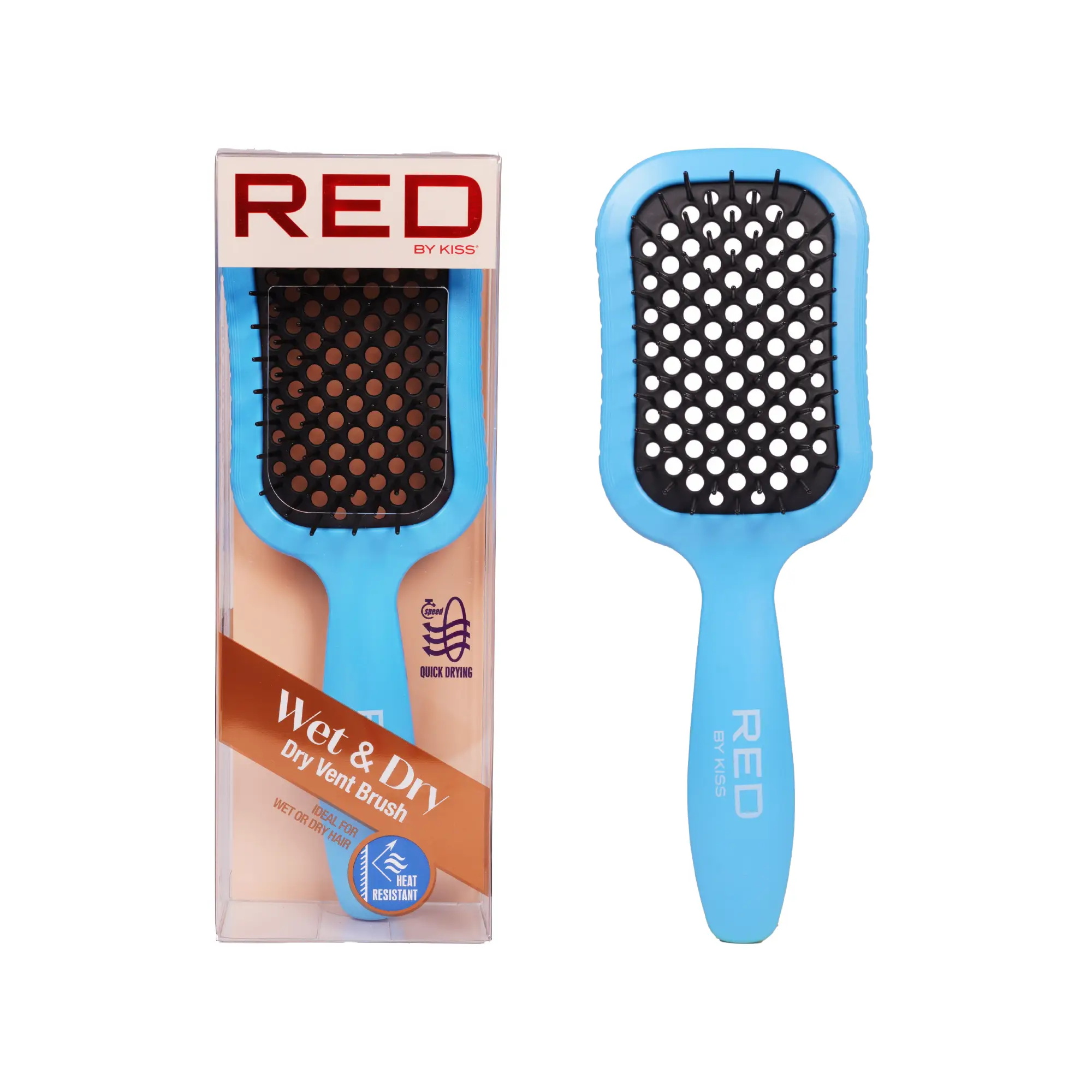 Wet & Dry Vent Heat-Resistant Brush - Blue