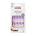 Salon Acrylic French Nails  - Flames