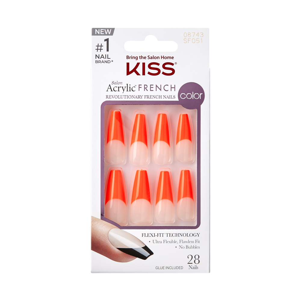 Salon Acrylic French Nails - Lavender