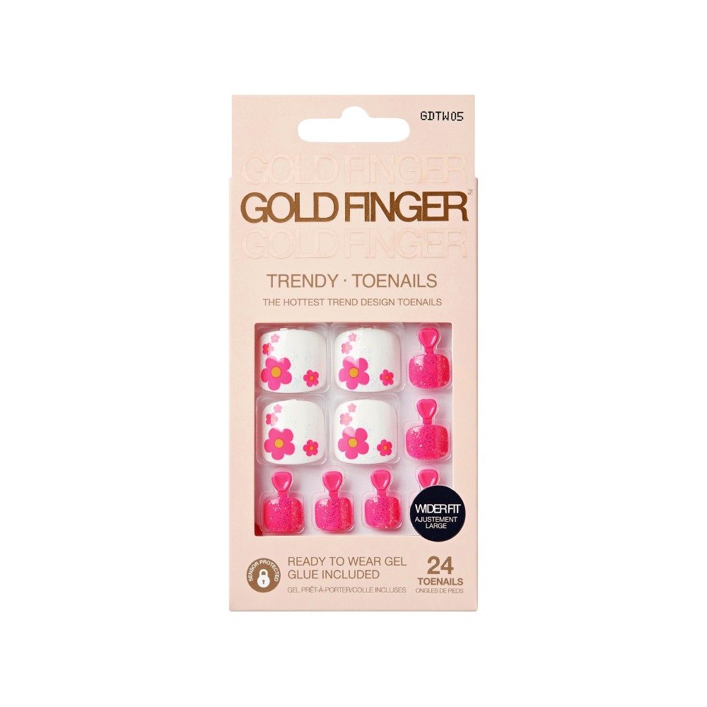 Trendy Wider Fit Toenails - Florals