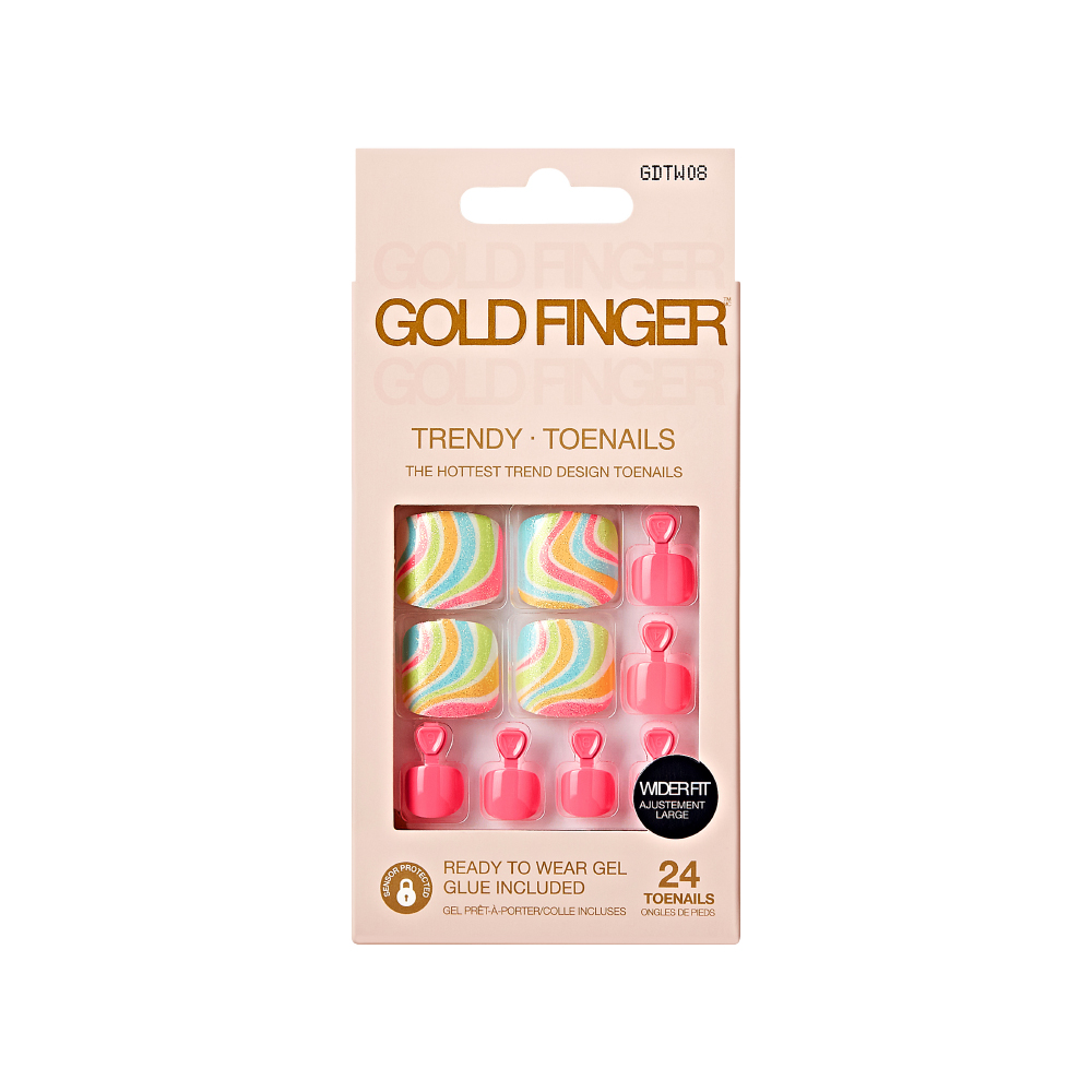 Trendy Wider Fit Toenails - Carnival