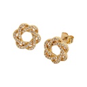 18K Gold Plated Cubic Zirconia Knot Stud Earrings