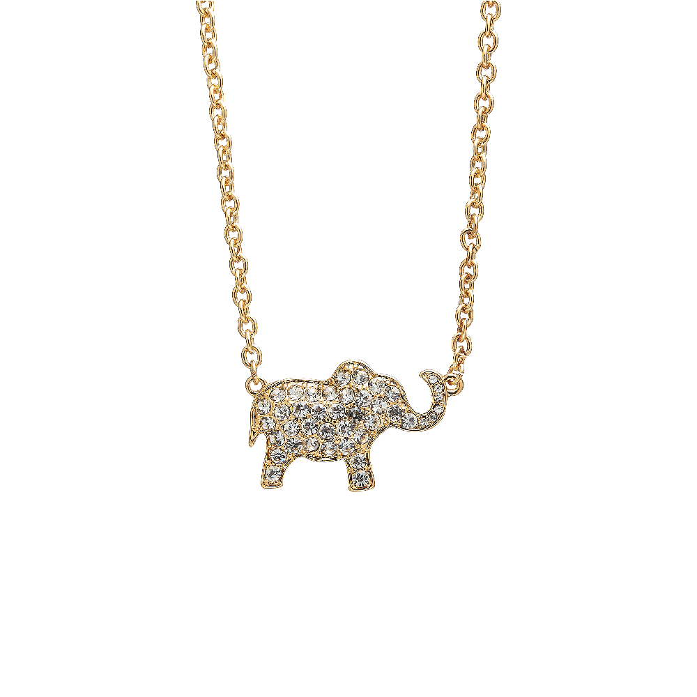14K Gold Plated Elephant Charm Chain Necklace