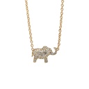 14K Gold Plated Elephant Charm Chain Necklace