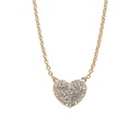14K Gold Plated Heart Charm Chain Necklace