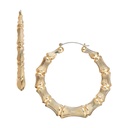Gold Plated Bamboo Hoop Earrings