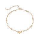 14K Gold Plated Heart Anklet