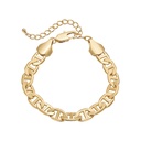 14K Gold Plated Anchor Chain Bracelet