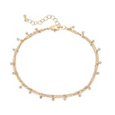 14K Gold Plated Crystal Anklet