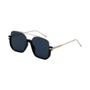 Double Bridge Round Square Sunglasses #55