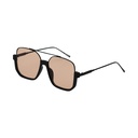Double Bridge Round Square Sunglasses #56