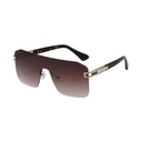 Rimless Flat Top Tinted Sunglasses #60