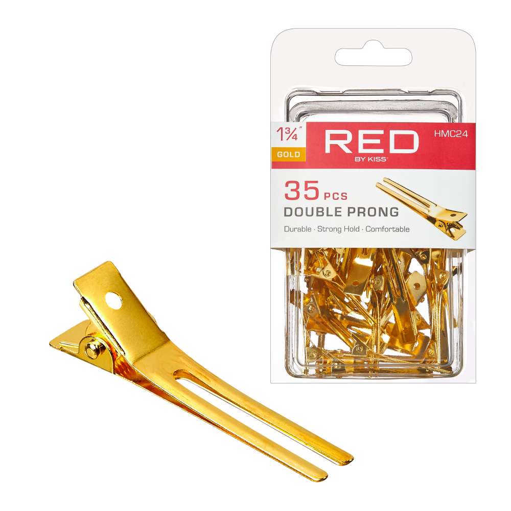 Gold Double Prong Clip 1 3/4"