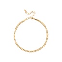 14K Gold Plated 4mm Curb Chain Anklet