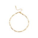 14K Gold Plated 4mm Figaro Chain Anklet