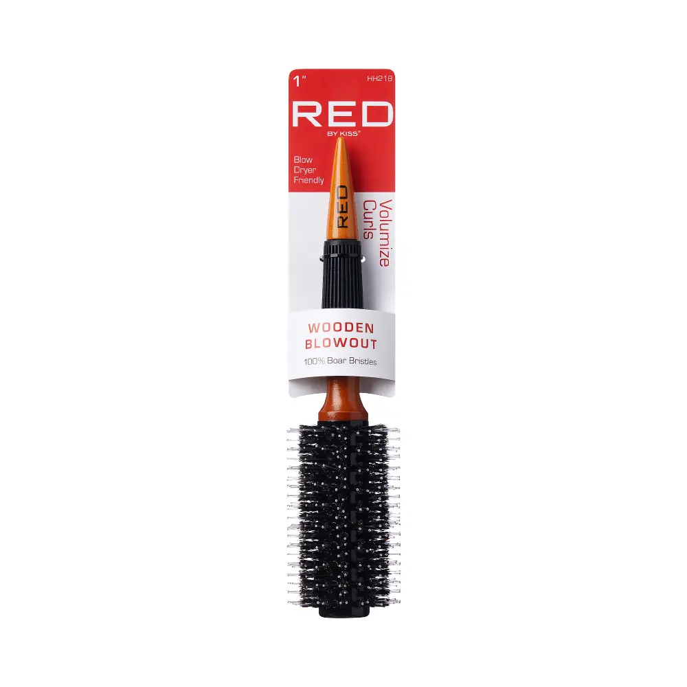 Wooden Round Blowout Brush