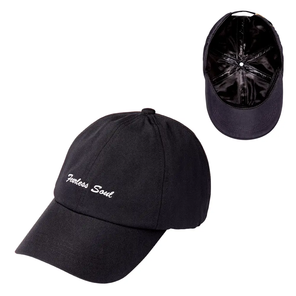 Adjustable Satin Lined Embroidered Baseball Cap
