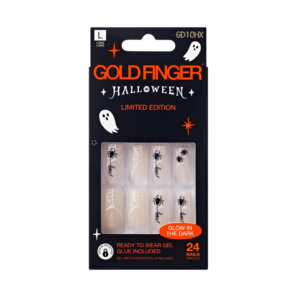 Glow In The Dark Halloween Glue-On Nails