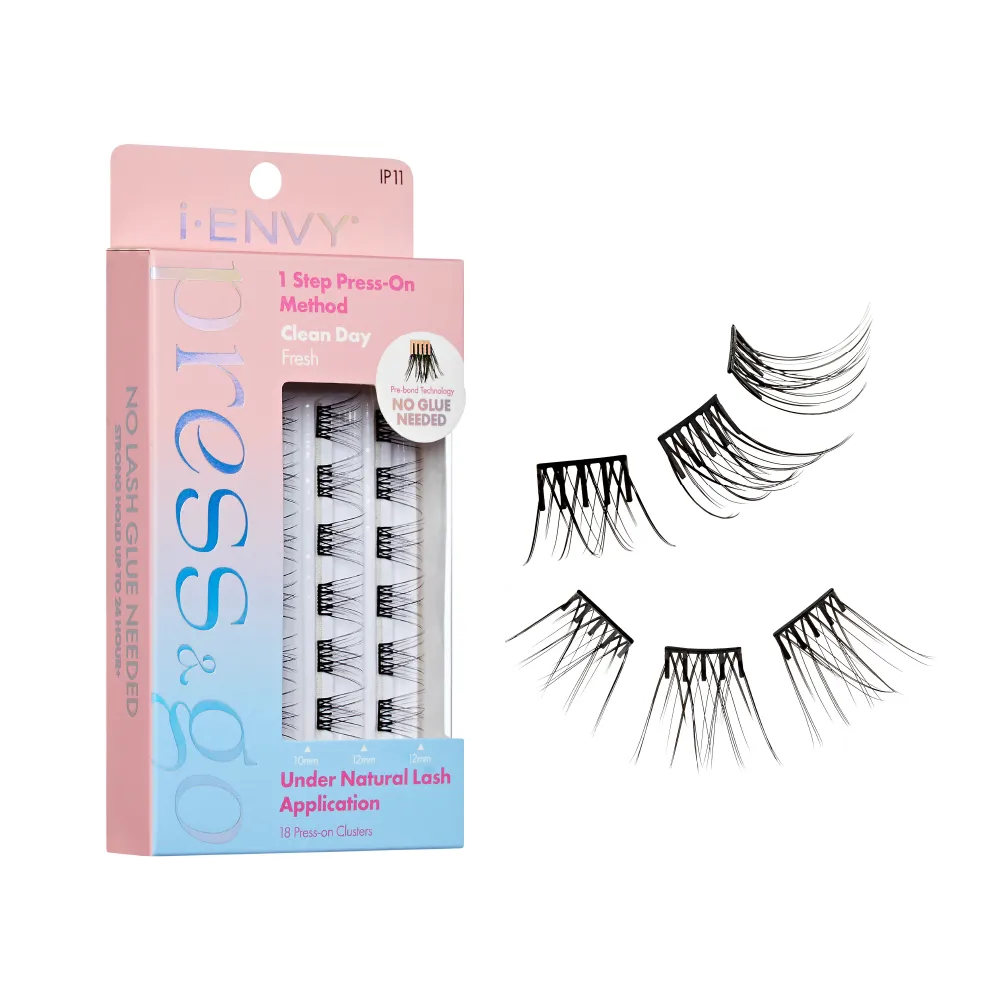 Press & Go Press-On Pre-Glued Lash Clusters - Clean Day