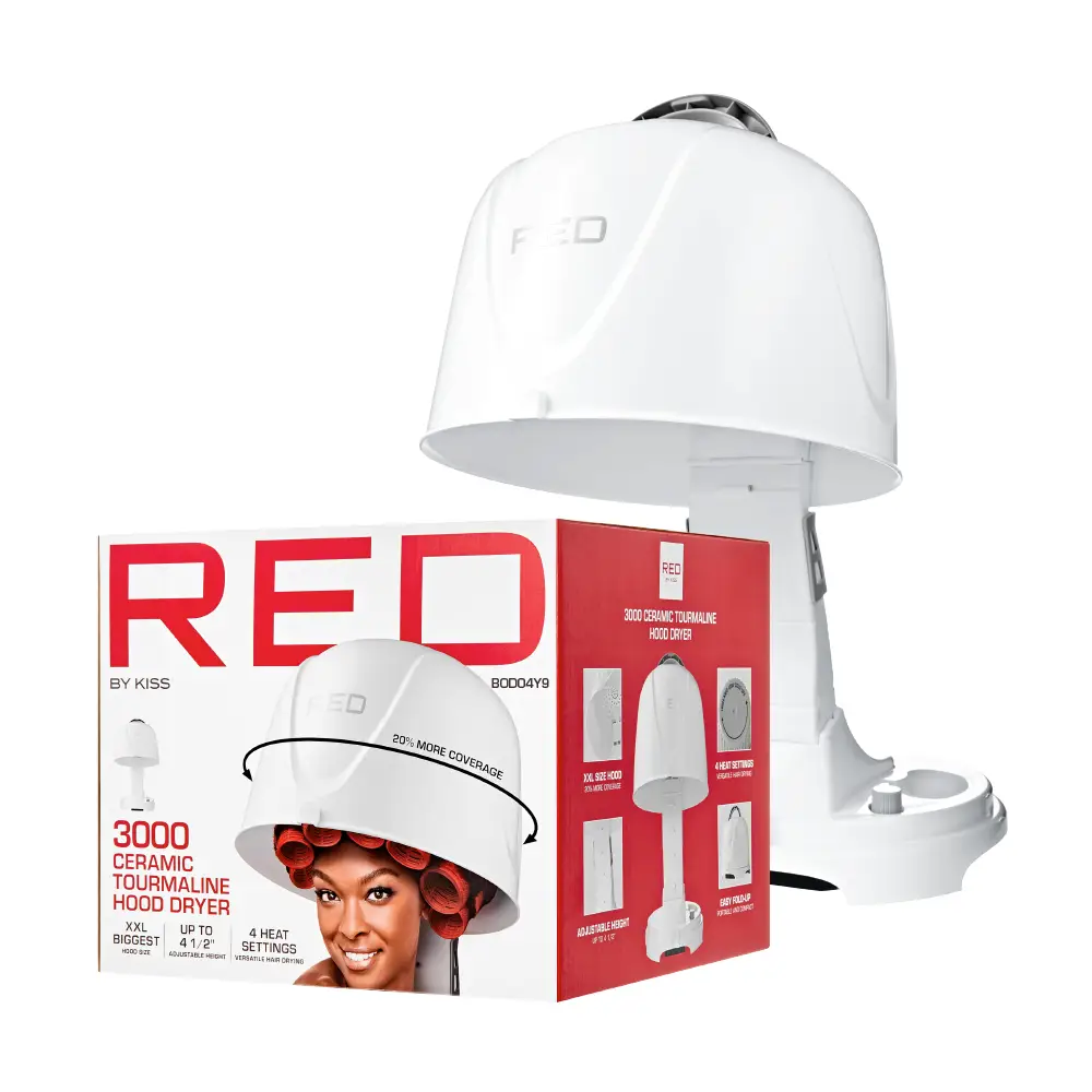 Ceramic Tourmaline Hooded Dryer with Adjustable Height & 4 Heat Settings