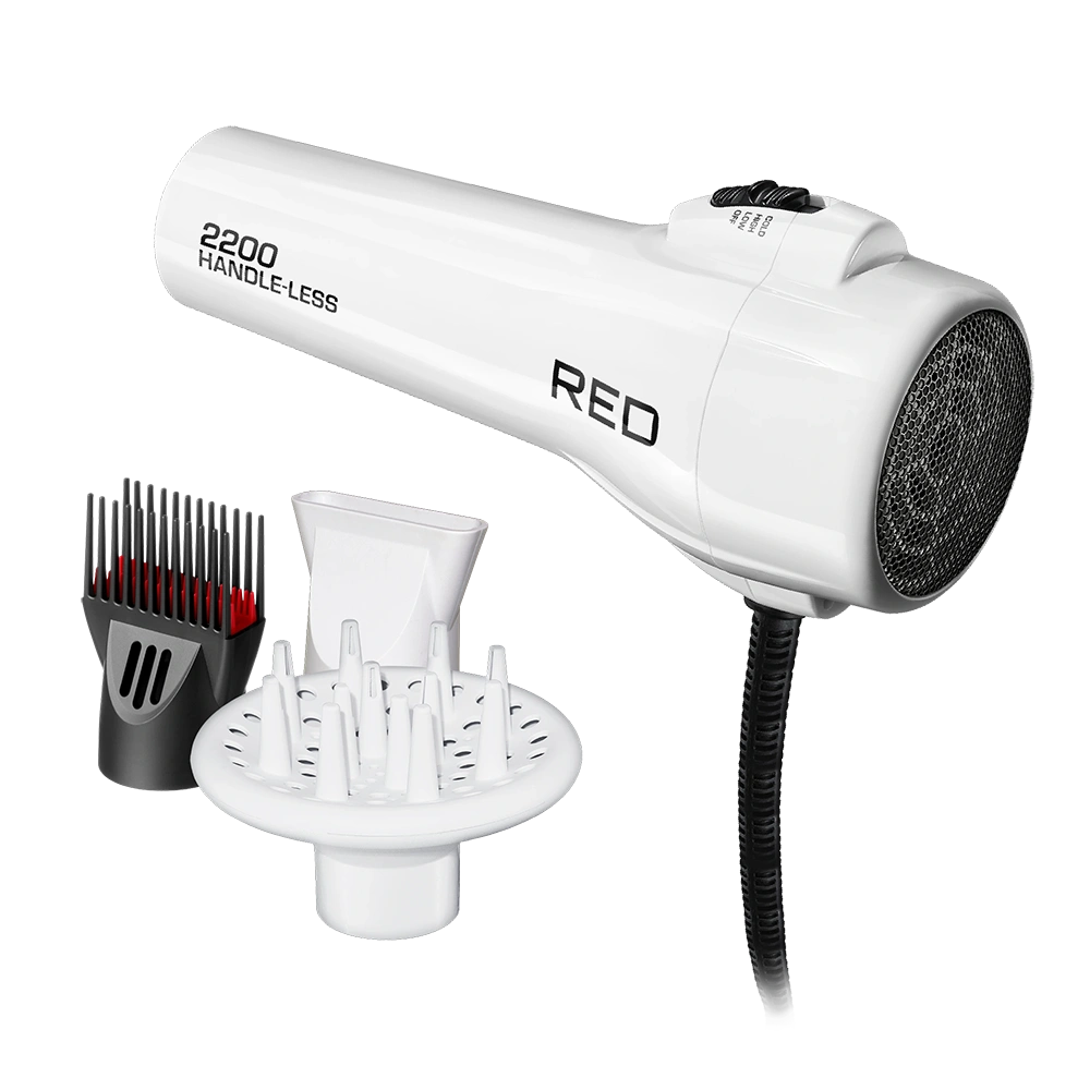 Handle-Less 2200W Ceramic Tourmaline Hair Dryer, Frizz-Free Shine, Pik & Diffuser Included