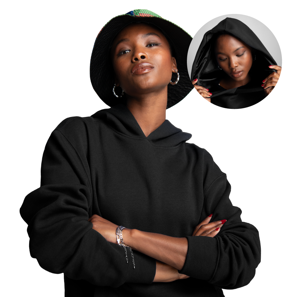 Satin-Lined Hoodie – Frizz-Free Hair Protection
