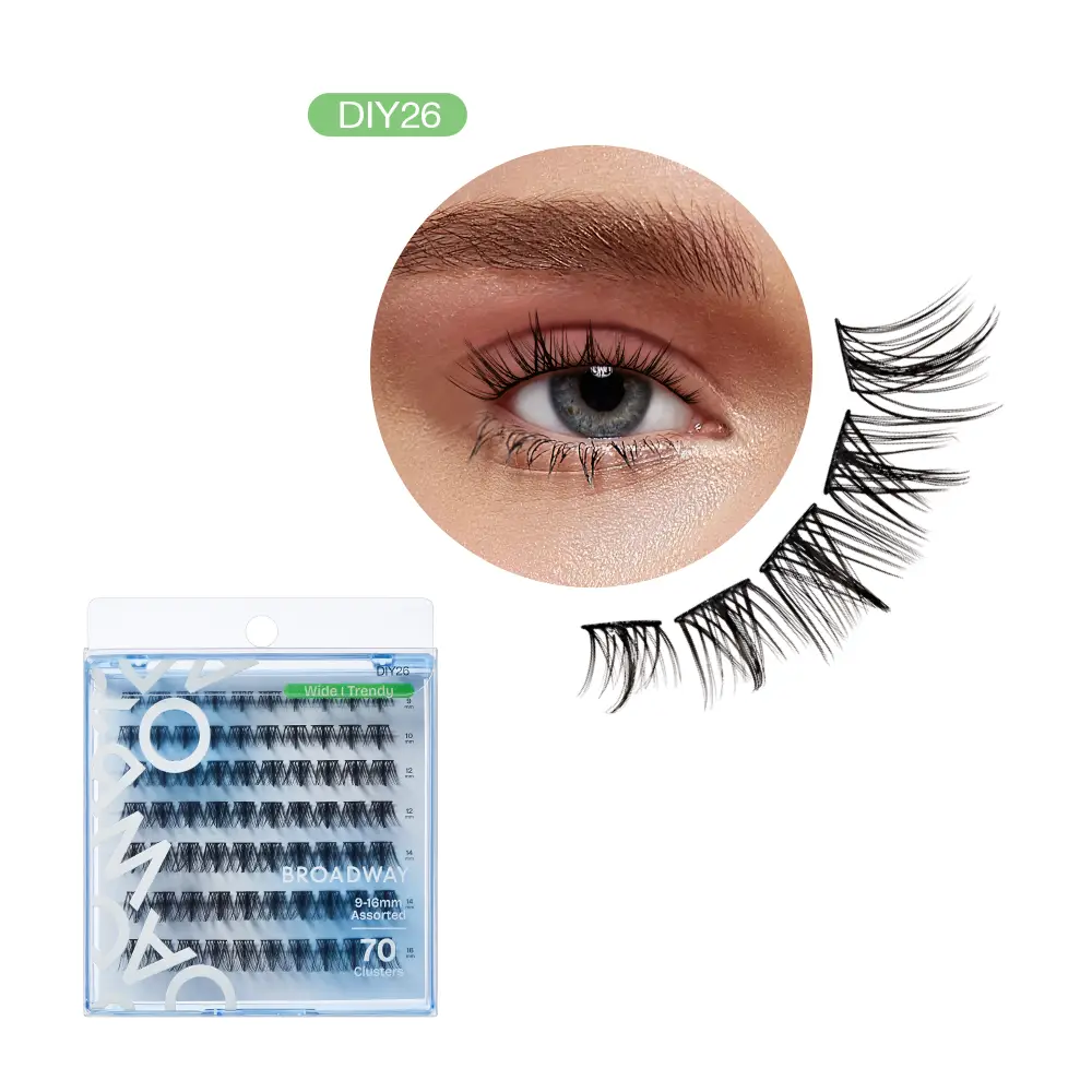 Trendy DIY Cluster Lashes - Manga-Inspired Wispy Lash Extensions (70-112pcs)