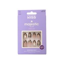 Kiss Majestic Press On Nails – Luxury High Shine Gel Nails with Jewel Design