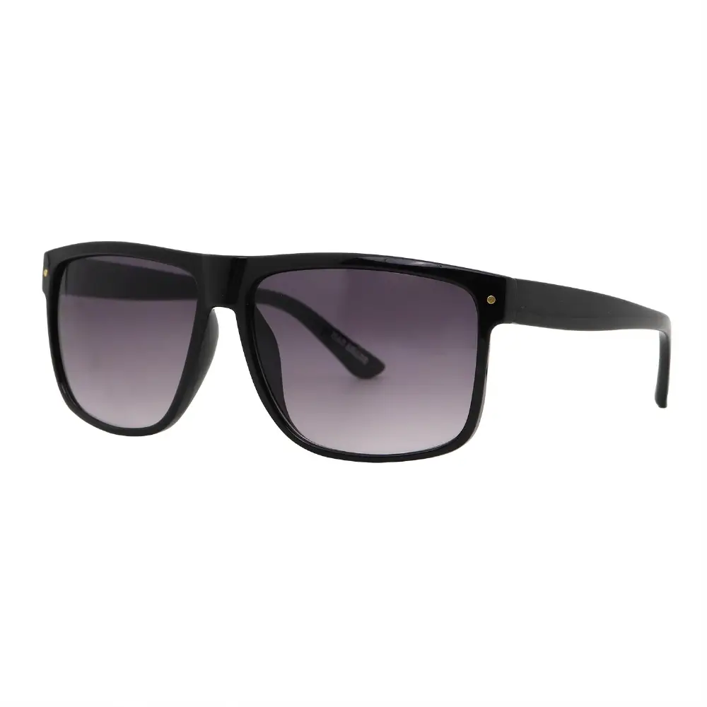 Oversized Black Square Rectangle Sunglasses with Gradient UV400 Lenses – 90s Street Style #11