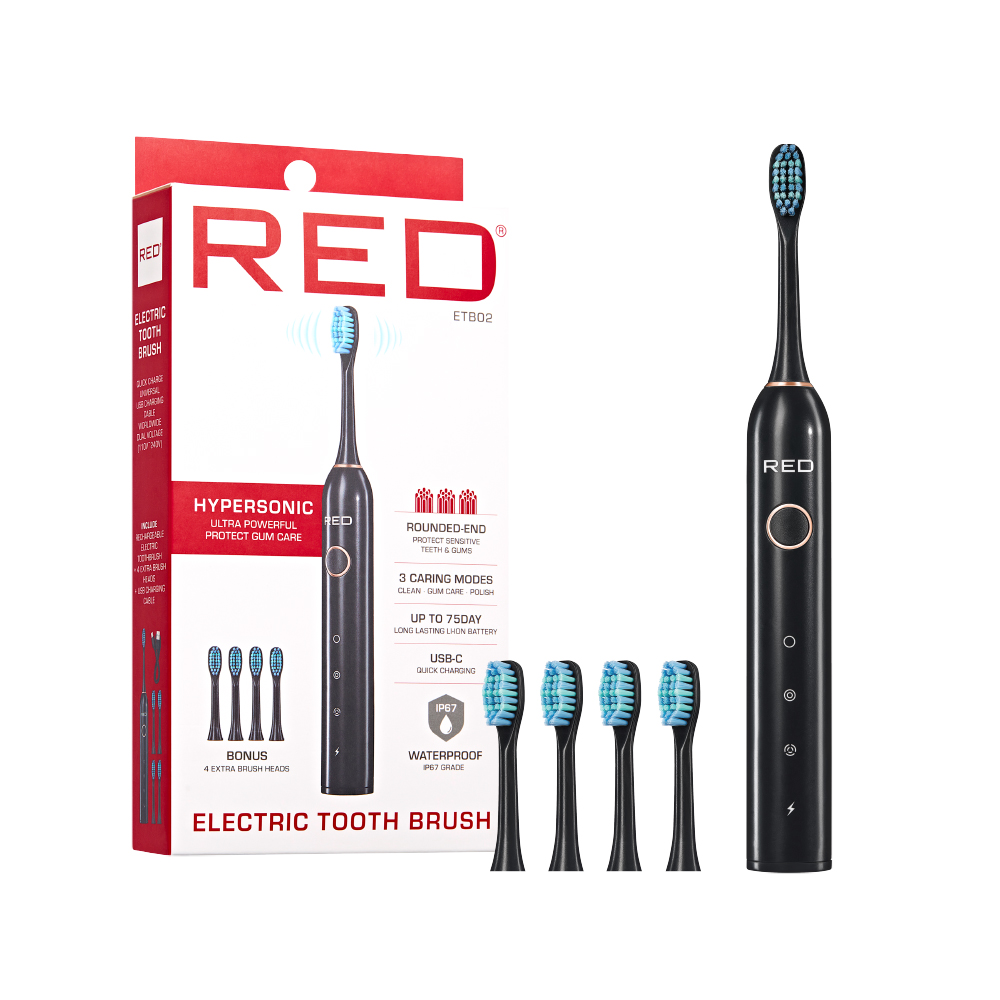 Hypersonic Sonic Electric Toothbrush – Waterproof Design with 75-Day Battery Life