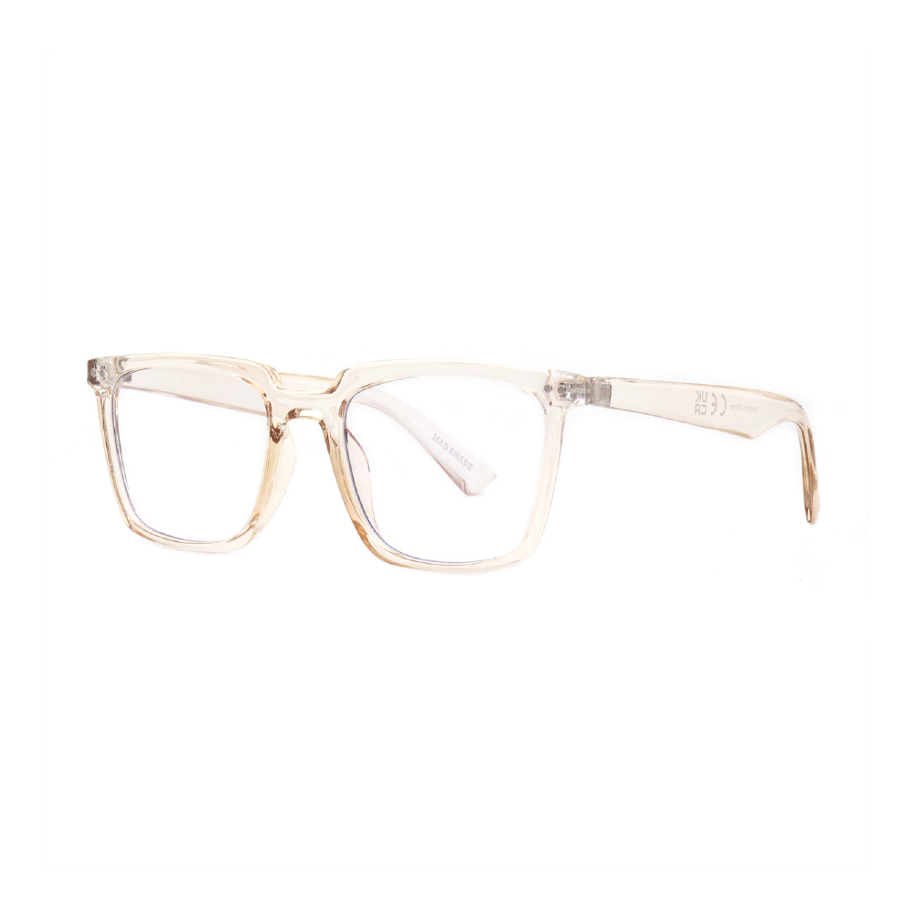 Bold Clear Rectangle Frame with Blue Light Lens – Minimalist Everyday Anti-Glare Glasses #48