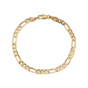 14K Gold Plated Figaro Chain Bracelet